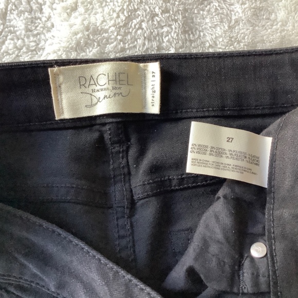 Rachel Roy Straight Raw Frayed Hem Ankle Jeans - Picture 2 of 3